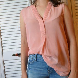 Pink Silk Blouse Banana Republic Sleeveless S
